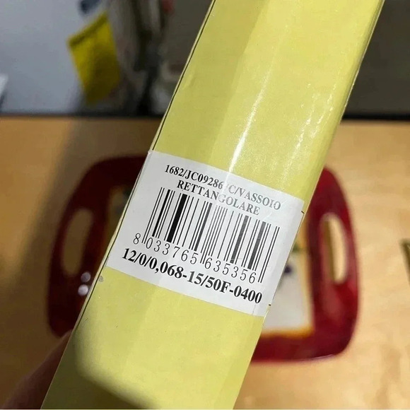 Mediterranea Le Ceramiche Rectangular Tray Wine Grapes Serving Party Charcuterie - Picture 9 of 10